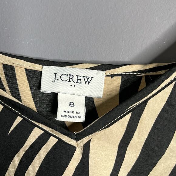 J. Crew Tan and Black Leopard Print Camisole With Adjustable Straps Size 8 - Picture 5 of 9